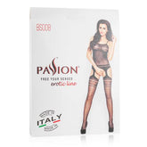 Zwarte jarretel catsuit - strikjes motief - PlayForFun
